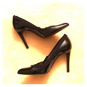 Lanvin black patent leather heels - size 38